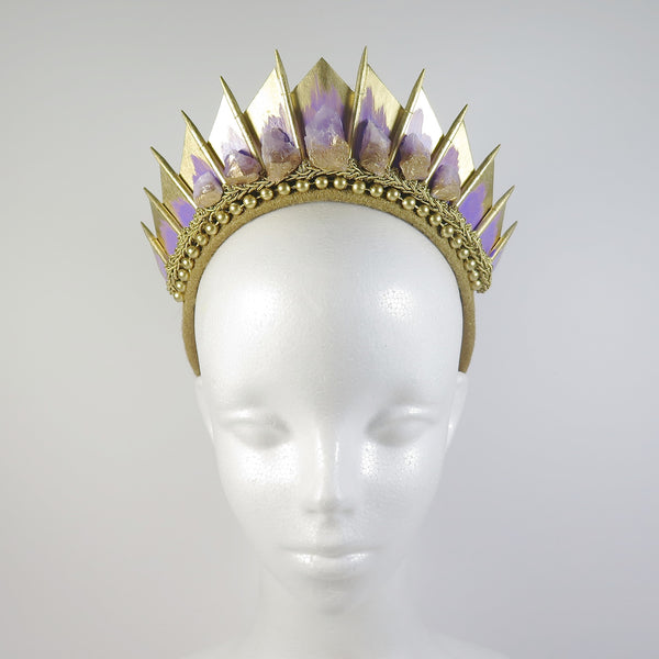 Amethyst Gold Blade Crown