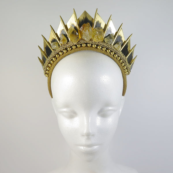 Citrine Gold Blade Crown