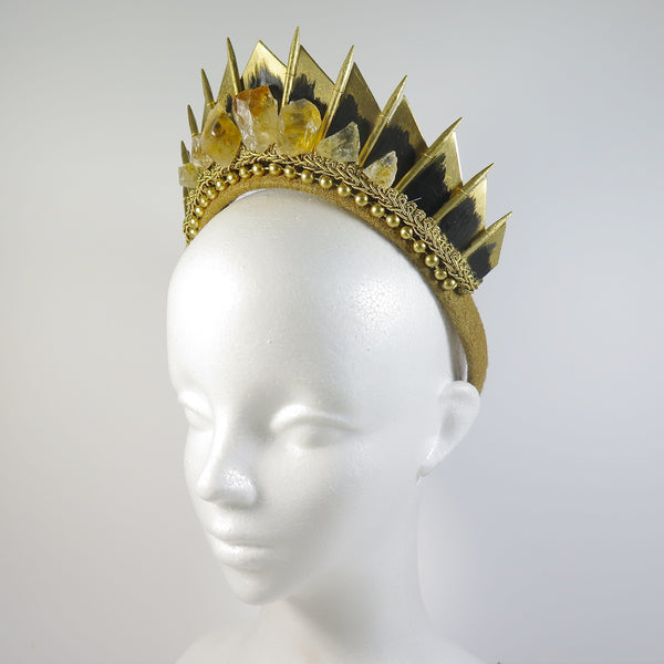 Citrine Gold Blade Crown